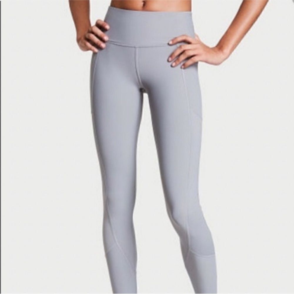 Victoria Sport Gray Total Knockout Tights Leggings Size XL Long